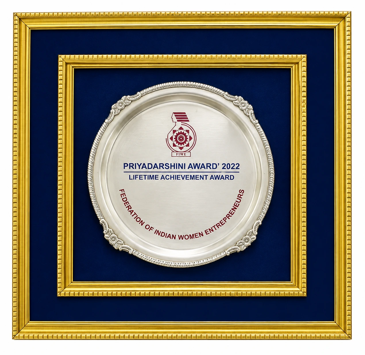 Priyadarshini Lifetime Achievement Award Plaque